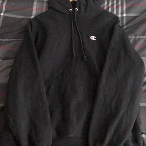 Champion Reverse Weave Hoodie Black Mens